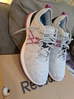 Ryka Dynamic Pro Training Shoes Women's Size 9.5M Gray/Pink RE-ZORB Great Cond